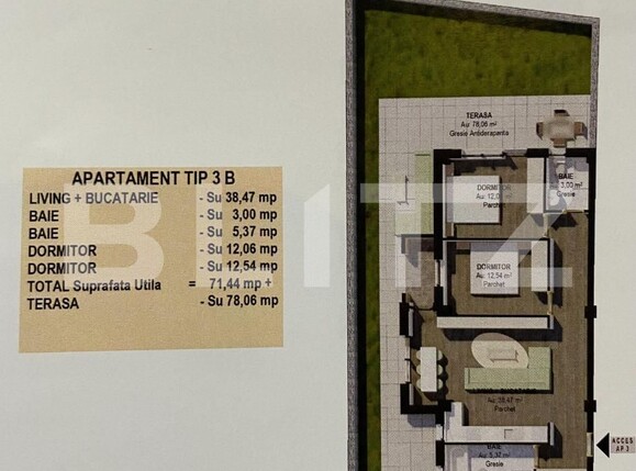 Apartament de vânzare 3 camere Falticeni - 151886AV | BLITZ Suceava | Poza2