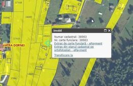Teren intravilan de vânzare Vatra Dornei 897 mp