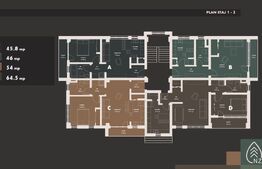 Rate la dezvoltator! Apartamente de 2 camere, 46 mp, cartier Burdujeni