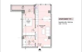 Apartament 2 camere, 51 mp utili, etaj intermediar, London Residence