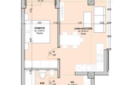 Apartament 2 camere, 52 mp utili, etaj intermediar, London Residence