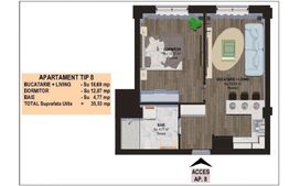 Microapartament, 2 camere, etaj intermediar, zona Burdujeni