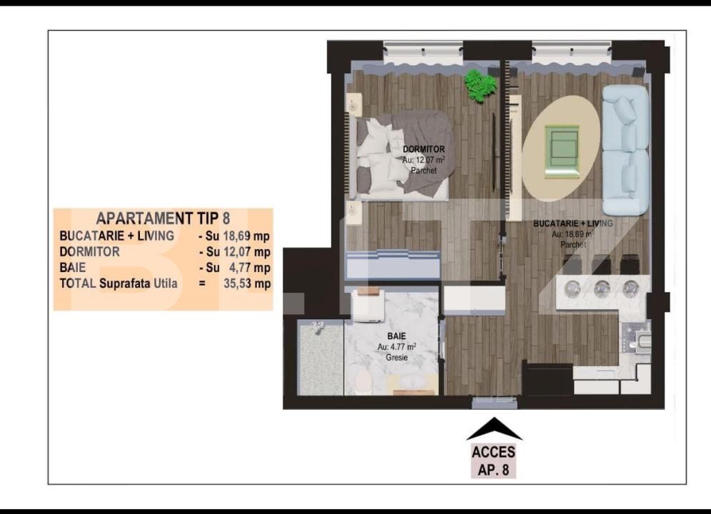 Apartament de vânzare 2 camere Burdujeni - 159952AV | BLITZ Suceava | Poza1
