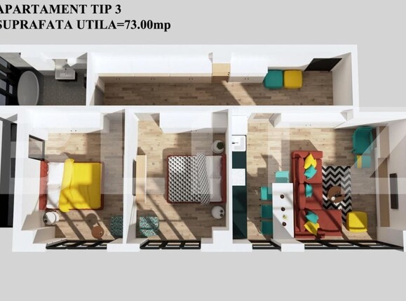 Apartament de vânzare 3 camere Burdujeni - 173987AV | BLITZ Suceava | Poza3