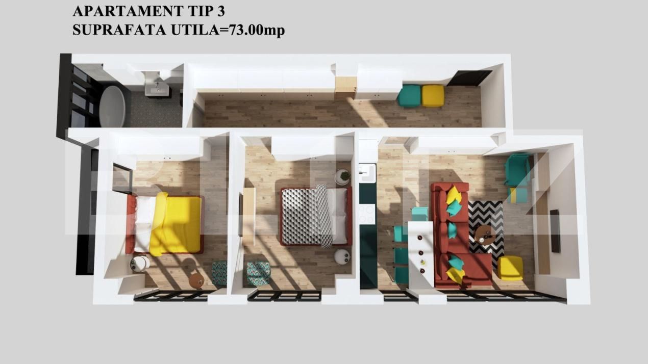 Apartament de vânzare 3 camere Burdujeni - 173987AV | BLITZ Suceava | Poza3