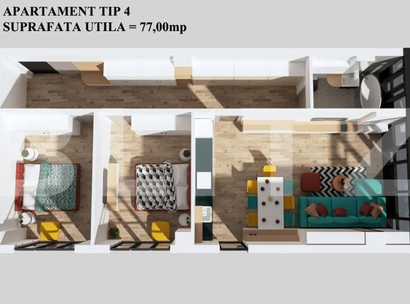 Apartament de vânzare 3 camere Burdujeni - 173988AV | BLITZ Suceava | Poza4