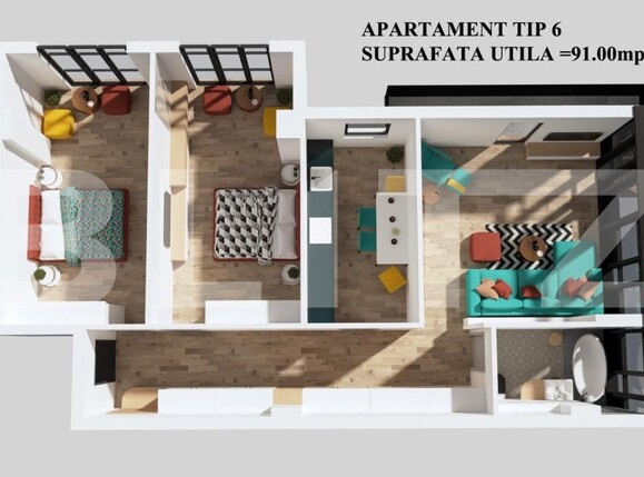 Apartament de vânzare 3 camere Burdujeni - 173989AV | BLITZ Suceava | Poza5