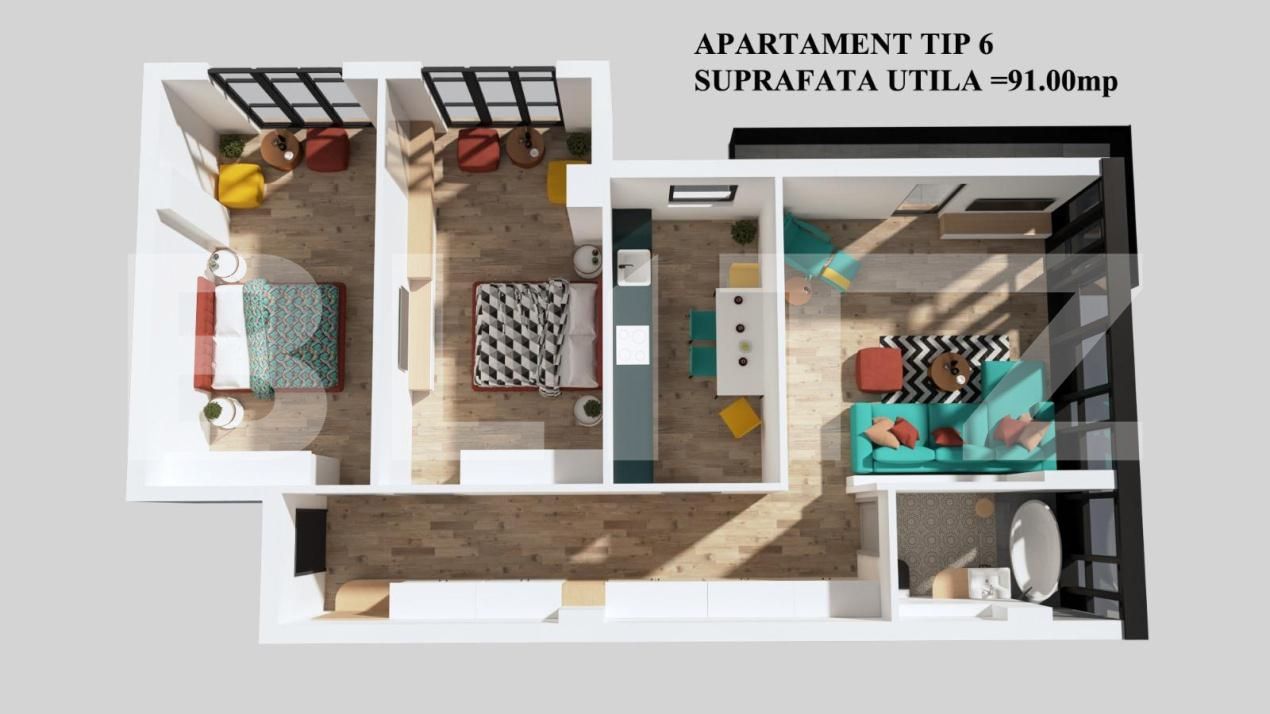 Apartament de vânzare 3 camere Burdujeni - 173989AV | BLITZ Suceava | Poza5