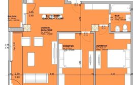Apartament cu 2 camere, bloc nou, RATE, zona Centrală