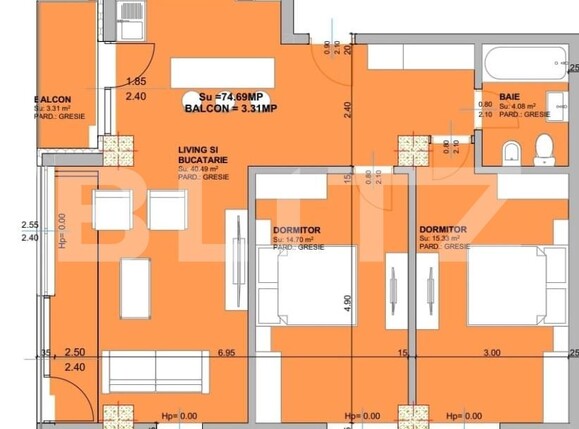 Apartament de vânzare 2 camere Central - 174767AV | BLITZ Suceava | Poza6