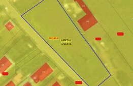 Teren intravilan, 1699 mp, front 75 ml, strada Principală, zona centrală Moara 