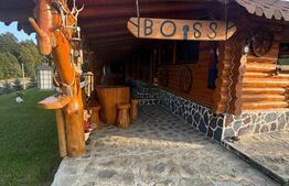 Cabana din lemn rotund, 2 camere, 140 mp, teren 2800 mp, Paltinoasa