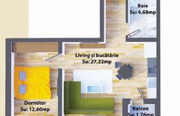 Apartamente de 2 camere, 44,50 mp, modern, zona Ipotesti