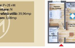 Apartament 2 camere, 39,96 mp, nou, Zona Ipotesti