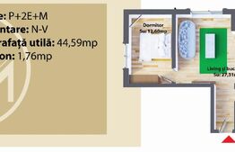 Apartament 2 camere, 44,59 mp, nou, Zona Ipotesti