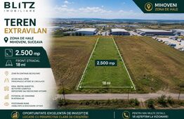 Teren extravilan , 2500 mp , zona de hale Mihoveni Suceava 