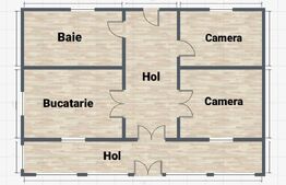 Casa de vanzare 100 mp, teren 3.500 mp, zona Pojorata