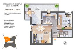 Apartament 2 camere, decomandat, Green Residence