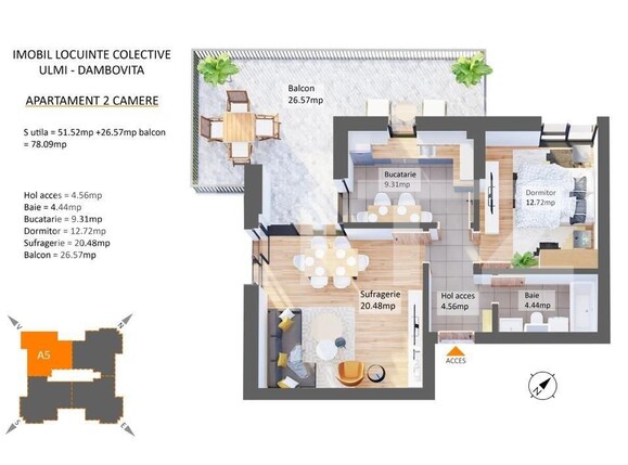 Apartament de vânzare 2 camere Sud-Est - 103211AV | BLITZ Târgoviște | Poza11