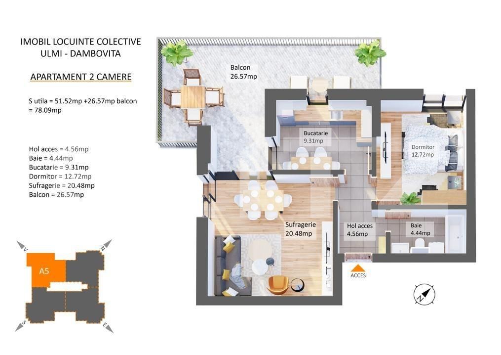 Apartament de vânzare 2 camere Sud-Est - 103211AV | BLITZ Târgoviște | Poza11