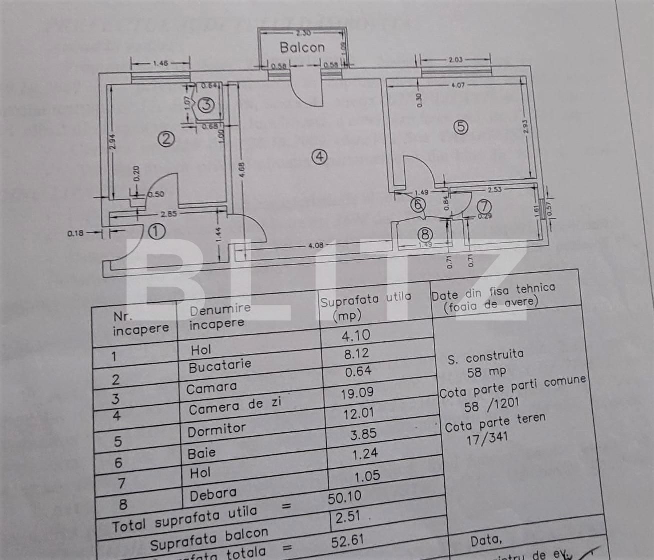 Apartament 2 camere, decomandat, Micro 4