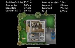 Casa individuala P+1E cu 4 camere, independenta energetic 