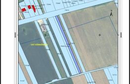 Teren 8.044 mp (1.828 mp intravilan + 6.256 mp arabil), deschidere 35,5 ml la DN
