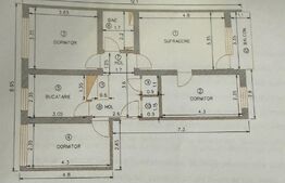 Apartament 4 camere, 69 mp, zona Aleea Trandafirilor 
