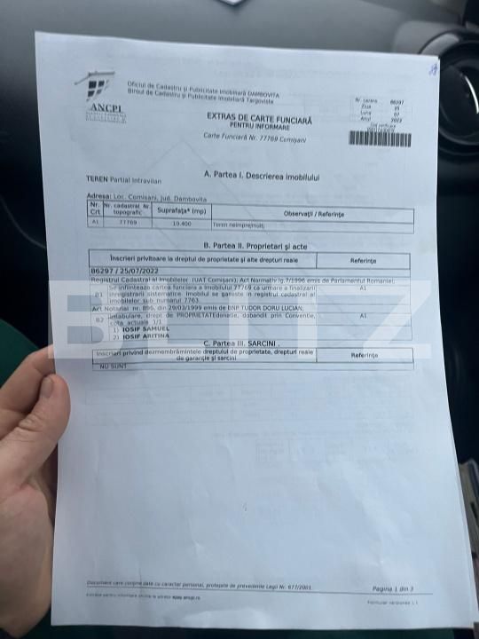 Teren de vânzare Exterior Sud - 188252TV | BLITZ Târgoviște | Poza3