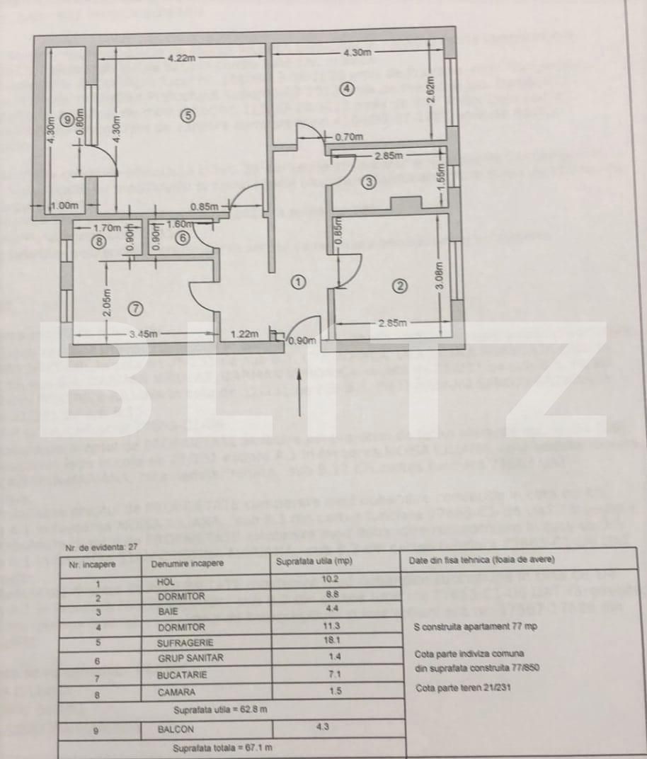 Apartament de vânzare 3 camere Micro 4 - 98650AV | BLITZ Târgoviște | Poza13