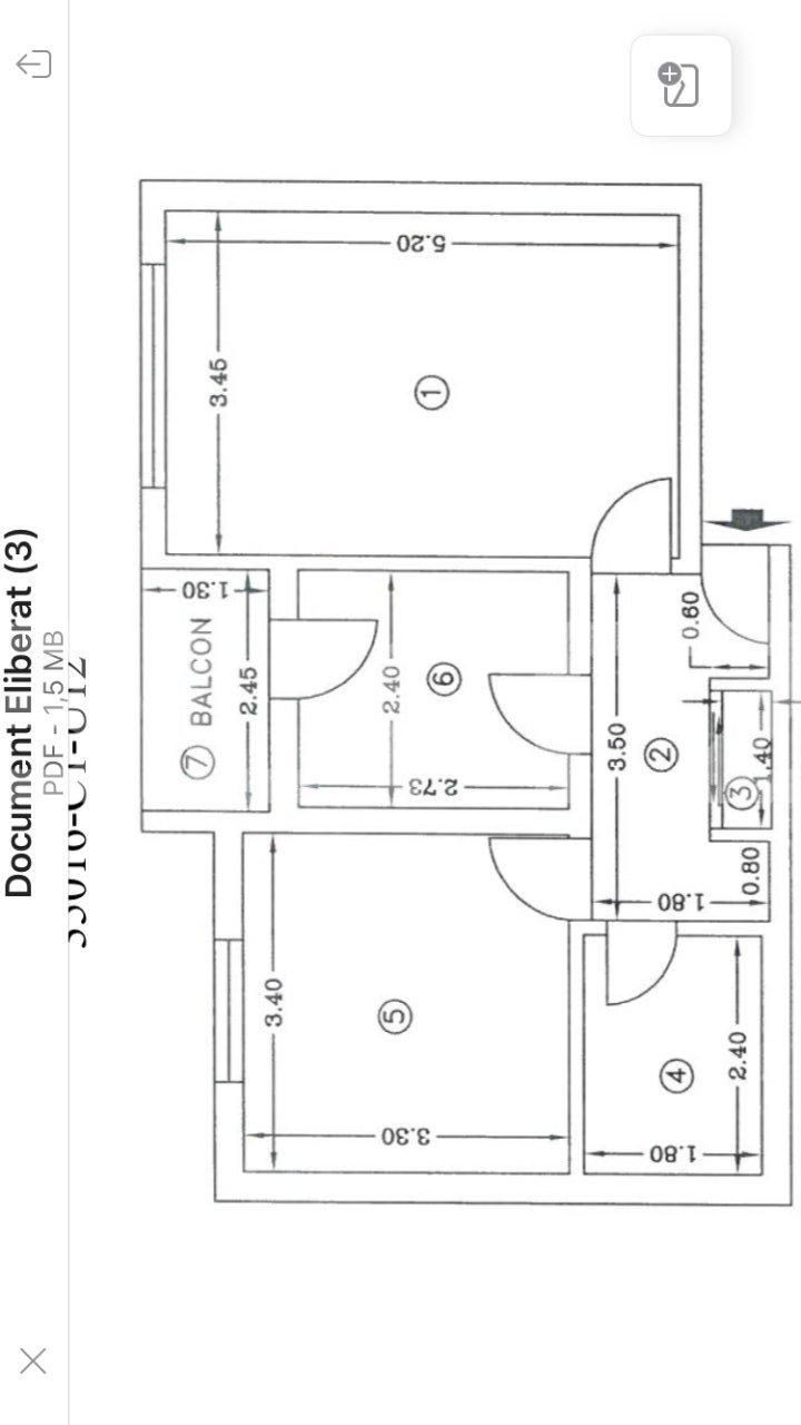 Apartament de 2 camere cu balcon, 49 mp, Str 23 August, zona liceului Ecateriana Teodoroiu