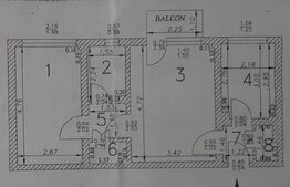 Apartament 2 camere, 48 mp, zona Garofitei