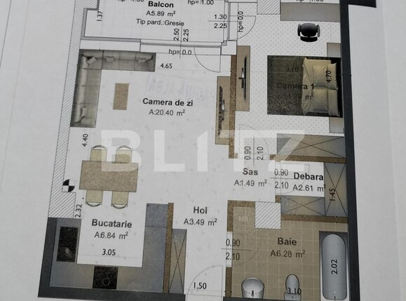 Apartament de vânzare 2 camere Tudor Vladimirescu - 133660AV | BLITZ Târgu Mureș | Poza1