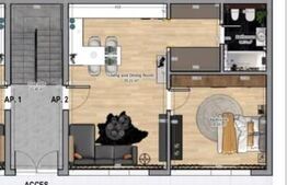 Apartament 2 camere , 56 mp , Semicentral 