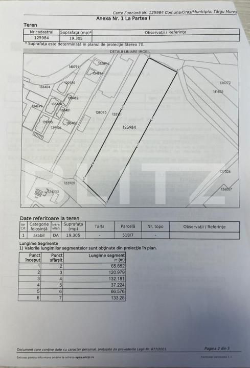 Teren de vânzare 1 Decembrie 1918 - 144506TV | BLITZ Târgu Mureș | Poza1