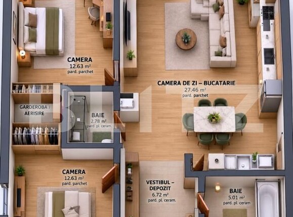 Apartament de vânzare 3 camere Tudor - 190889AV | BLITZ Târgu Mureș | Poza1