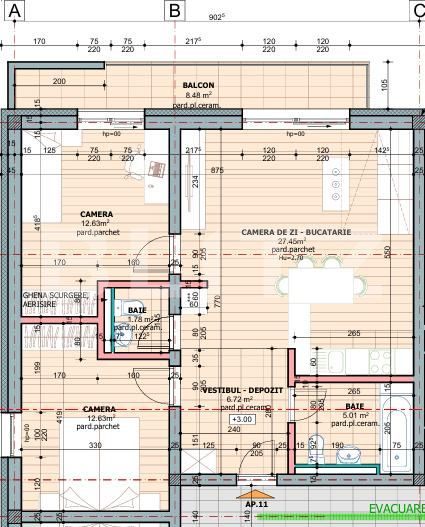 Apartament de vânzare 3 camere Tudor - 190889AV | BLITZ Târgu Mureș | Poza2