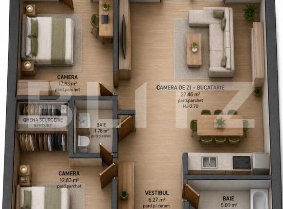 Apartament de vânzare 3 camere Tudor - 190891AV | BLITZ Târgu Mureș | Poza1