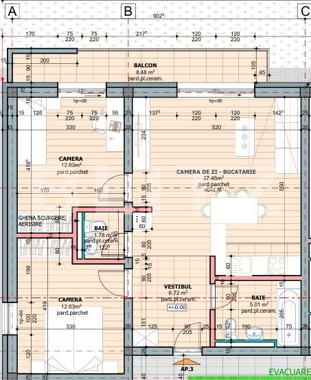 Apartament de vânzare 3 camere Tudor - 190891AV | BLITZ Târgu Mureș | Poza2