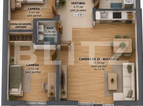 Apartament de vânzare 3 camere Tudor - 190900AV | BLITZ Târgu Mureș | Poza1