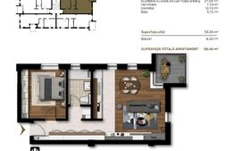 Apartamente 2 camere, 54 mp, zona Unirii