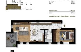 Apartamente 2 camere, 54 mp, zona Unirii
