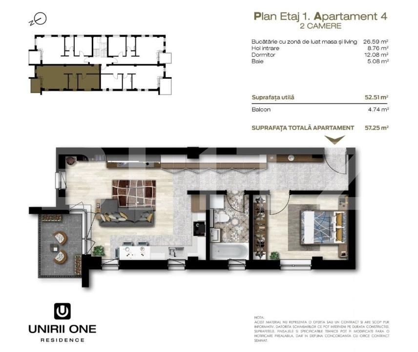 Apartament de vânzare 2 camere Unirii - 191643AV | BLITZ Târgu Mureș | Poza5