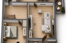 Apartament 2 camere Green Residence 61,80 mp utili, terase de 18,90 mp și parc