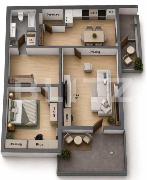 Apartament de vânzare 2 camere Tudor - 203521AV | BLITZ Târgu Mureș | Poza2