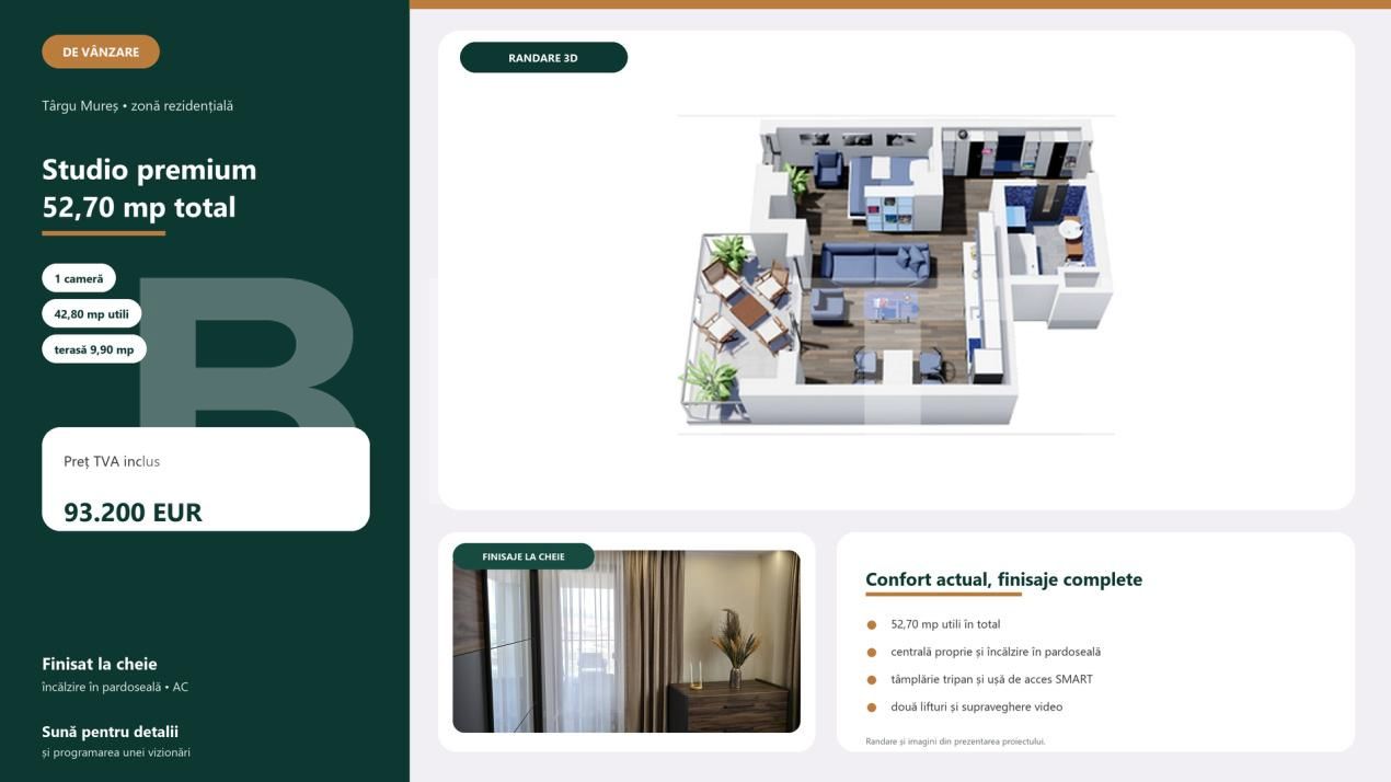 Garsonieră de vânzare Tudor - 203899AV | BLITZ Târgu Mureș | Poza2