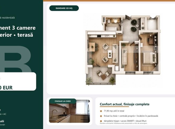 Apartament de vânzare 3 camere Tudor - 204157AV | BLITZ Târgu Mureș | Poza2
