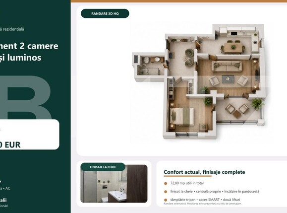 Apartament de vânzare 2 camere Tudor - 204208AV | BLITZ Târgu Mureș | Poza2