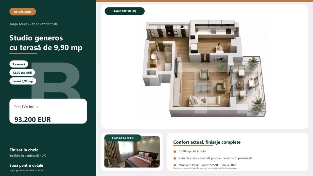 Garsonieră de vânzare Tudor - 204209AV | BLITZ Târgu Mureș | Poza2