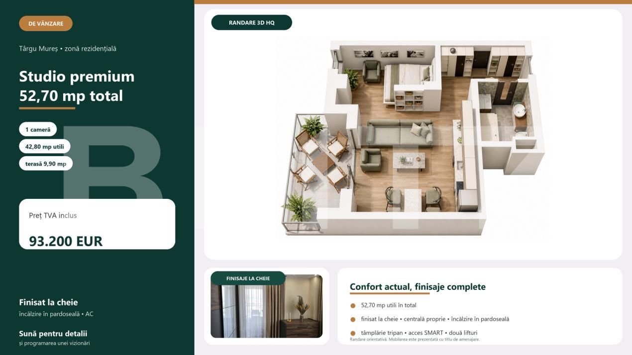 Garsonieră de vânzare Tudor - 204210AV | BLITZ Târgu Mureș | Poza2